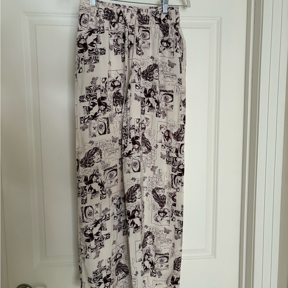 Urban Outfitters Wide Leg Graphic Comic Pants
